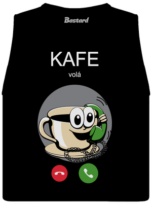 Kafe volá dámske tielko voľné Black