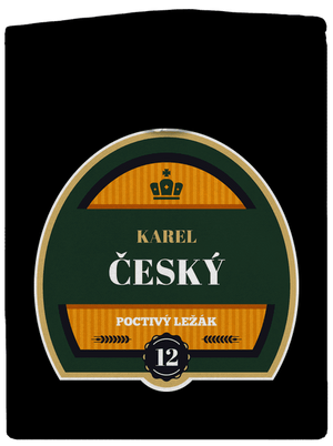 Pivná etiketa pánska mikina na zips Black