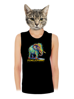 Pixelephant dámske tielko voľné Black
