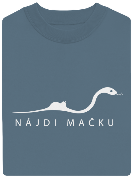 Nájdi mačku unisex mikina bez kapucne Nordic Blue