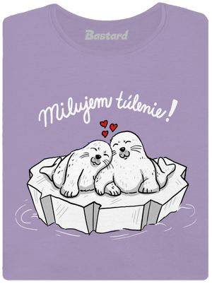 Milujem túlenie dámske tričko s lemom Lavender