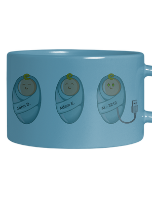 AI baby hrnček makronka Blue Macaron