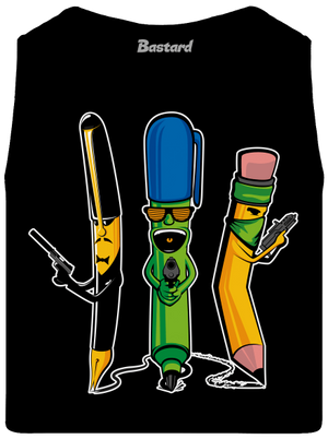 Písací gang pánske tielko Black