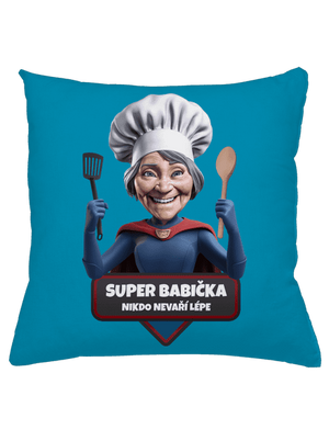 Super babička vankúš Blue Turquoise