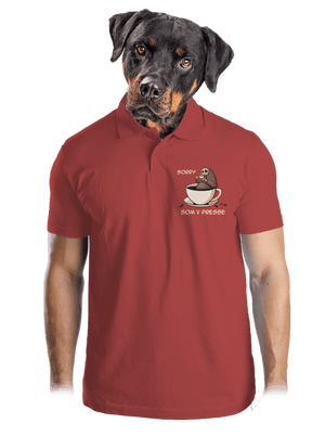 V presse pánska polokošeľa Burgundy