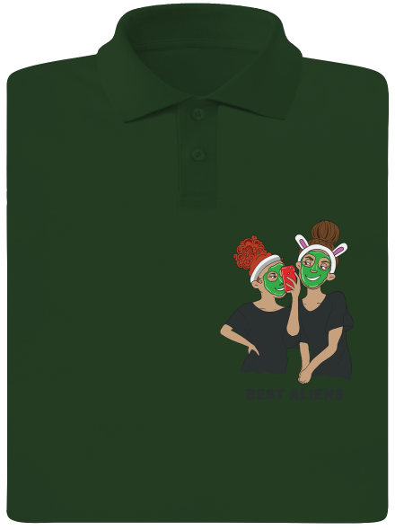 Best aliens pánska polokošeľa Bottle Green Mal