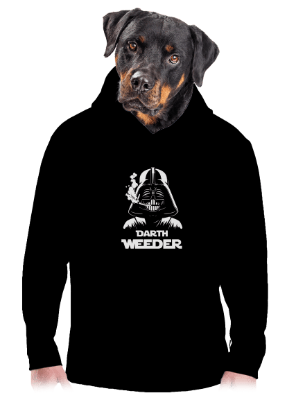 Darth Weeder pánska mikina klokanka Black