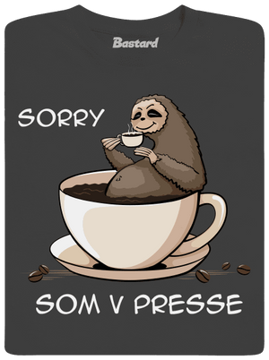 V presse pánske dlhý rukáv Dark Grey