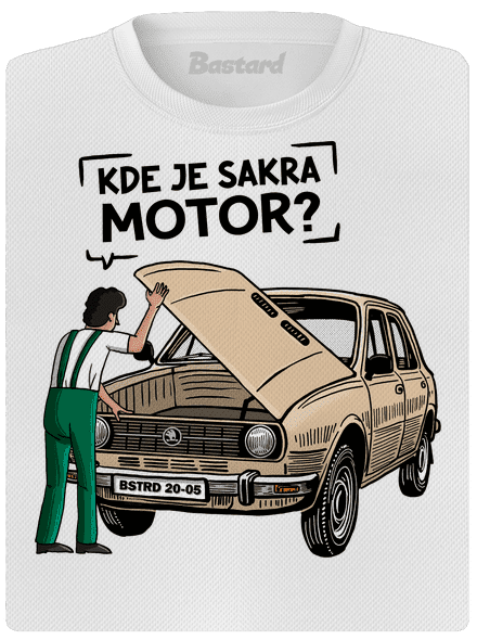 Kde je motor? dámske športové tričko White