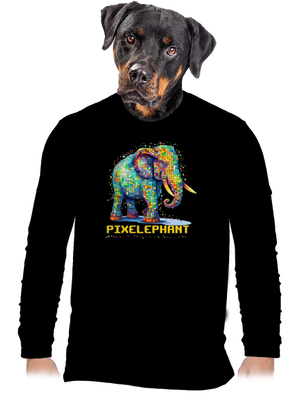 Pixelephant pánske dlhý rukáv Black