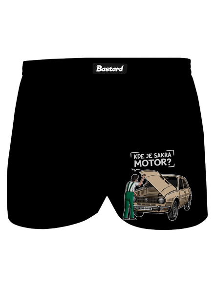 Kde je motor? pánske trenky Black