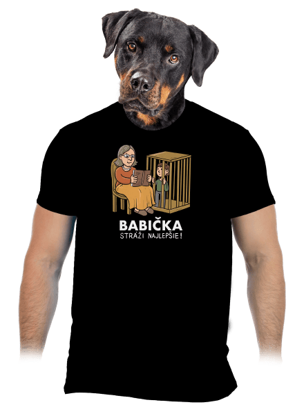 Babička stráži najlepšie pánske tričko Black