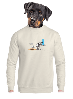 Portal unisex mikina bez kapucne Off White