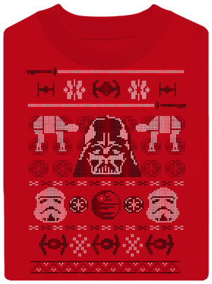 Vader na svetri unisex mikina bez kapucne Red