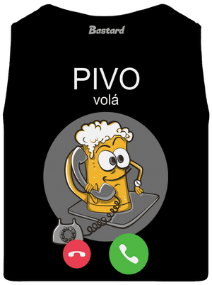 Pívo volá pánske tielko Black