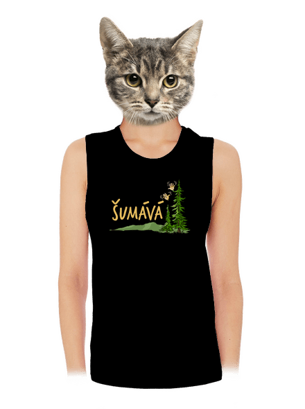 Šumává dámske tielko voľné Black