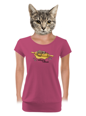 Milujem váľanie dámske tričko s lemom Magenta