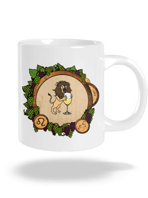 Vínny horoskop: Lev veľký hrnček White