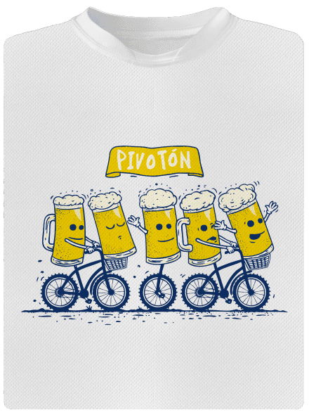 Pivotón pánske športové tričko White