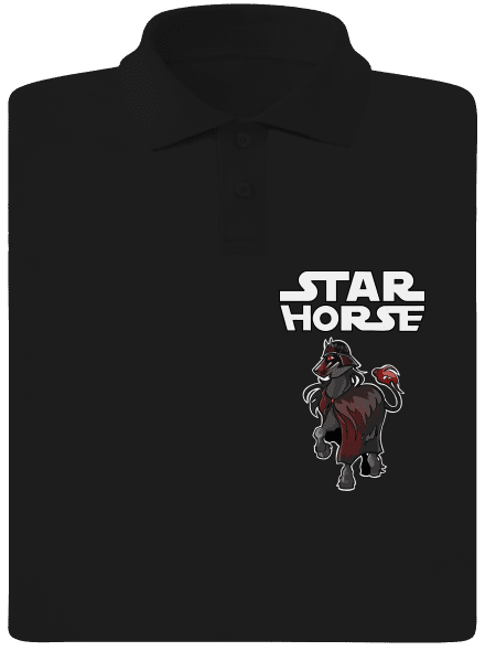 Star horse pánska polokošeľa Black