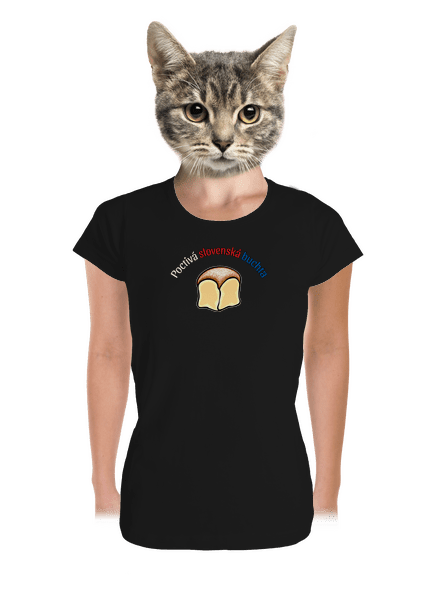 Poctivá buchta a klobása dámske tričko prémium Black