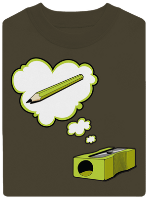 Ceruzka a Strúhatko unisex mikina bez kapucne Urban Khaki