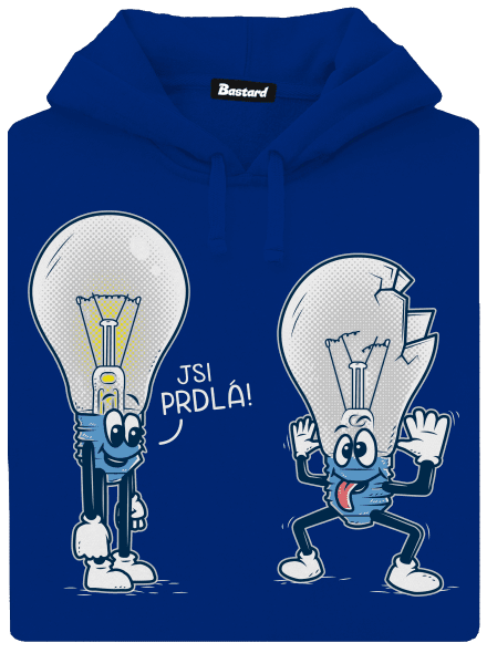 Prdlá dámska mikina klokanka Royal Blue Mal