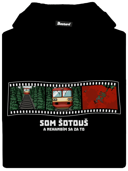 Som šotouš detská mikina klokanka Black