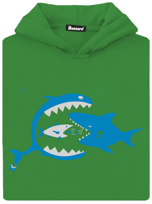 Rybky detská mikina klokanka Kelly Green AWD