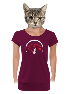 Plnú prosím dámske tričko s lemom Rhododendron