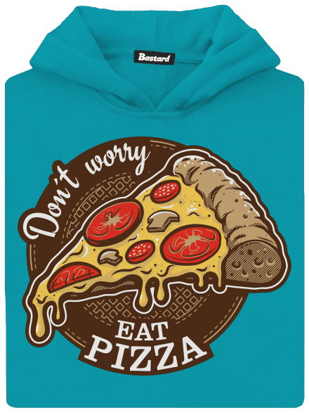 Pizza detská mikina klokanka Hawaiian Blue