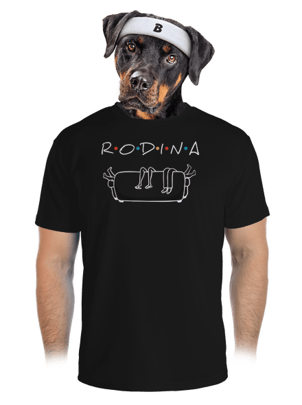 Rodina pánske športové tričko Black