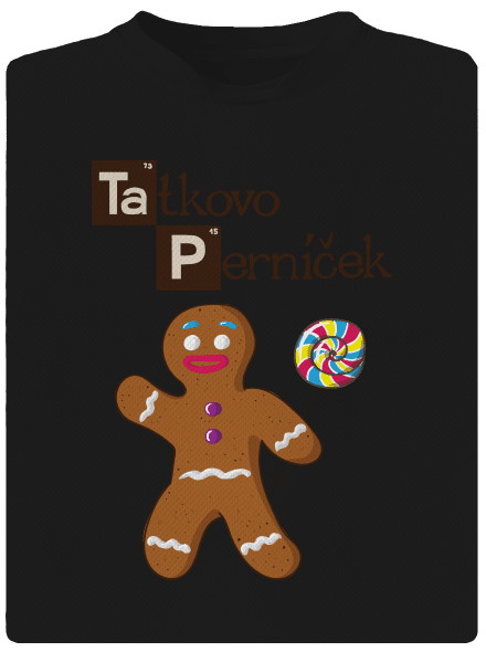 Perníčkový tatko a Perníček detské športové tričko Black