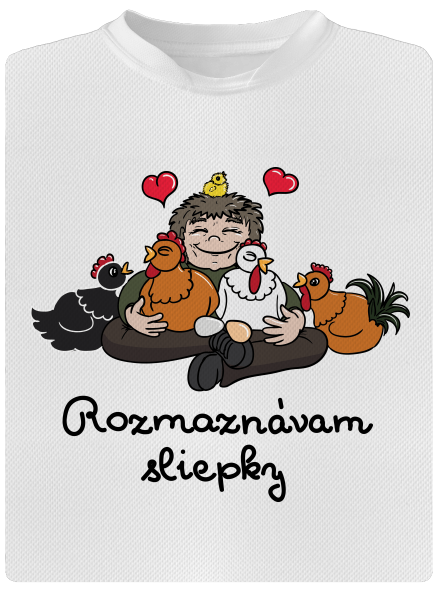 Rozmaznávam sliepky pánske športové tričko White