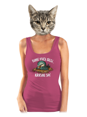 Ranné vtáča spí dámske tielko klasické Magenta