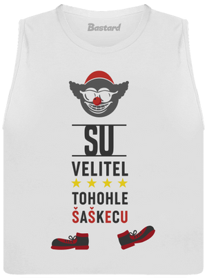 Velitel šaškecu dámske tielko voľné White