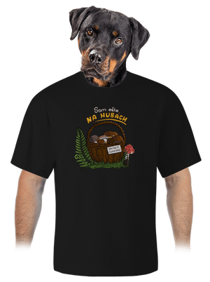 Na hubách unisex tričko oversized Black