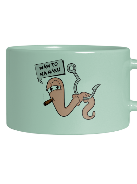 Na háku hrnček makronka Mint Macaron