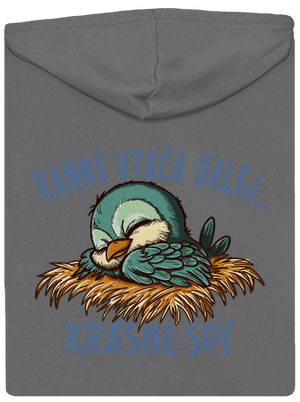 Ranné vtáča spí dámska mikina na zips Steel Gray