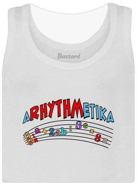 Arhythmetika dámske tielko klasické White