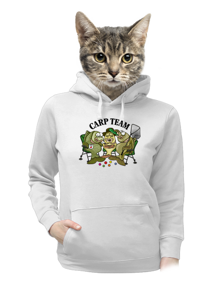 Carp Team dámska mikina klokanka White