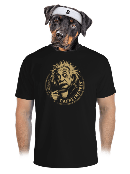 Caffeinstein pánske športové tričko Black