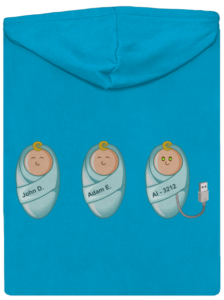 AI baby dámska mikina na zips Blue Atol