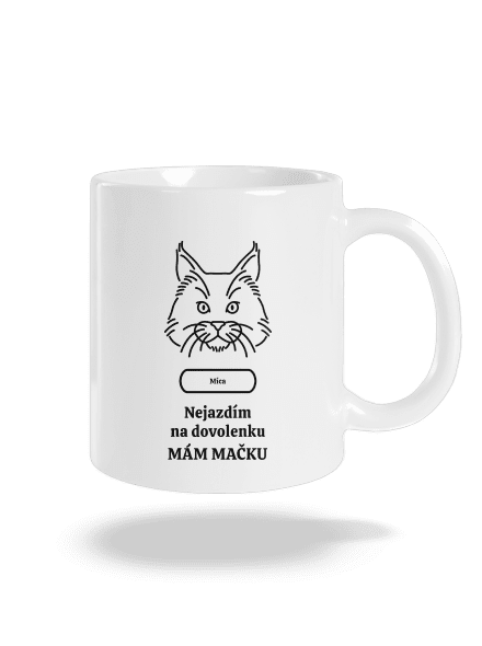 Nemôžem, mám mačku klasický hrnček White