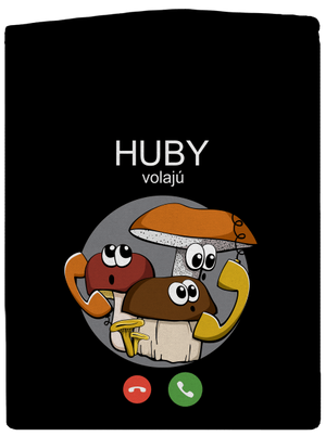 Huby volajú pánska mikina na zips Black