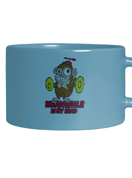 Monkey in my head hrnček makronka Blue Macaron