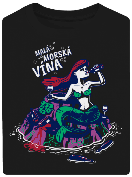 Malá mořská vína unisex tričko oversized Black