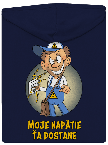 Moje napätie pánska mikina na zips Navy