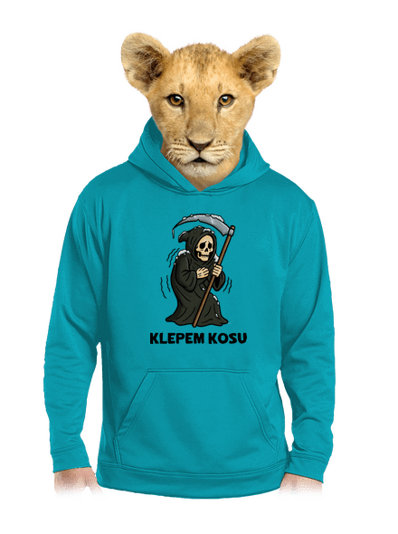 Klepem kosu detská mikina klokanka Hawaiian Blue