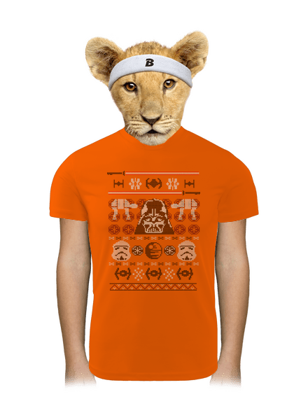 Vader na svetri detské športové tričko Neon Orange